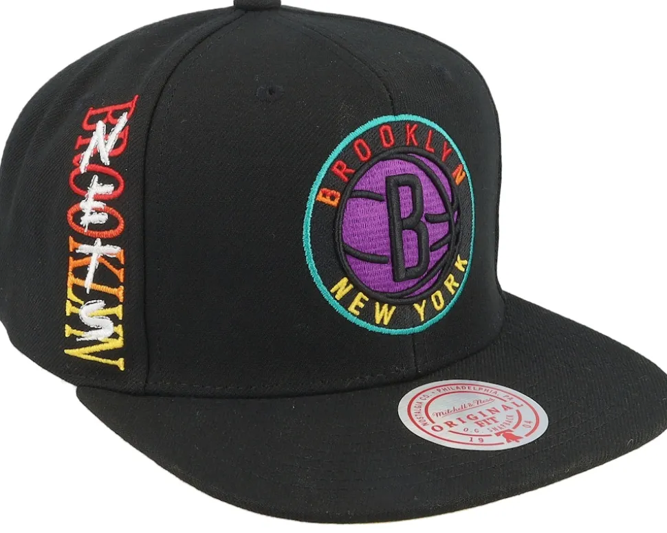 Brooklyn Nets High Grade Black Snapback - Mitchell & Ness