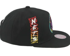 Brooklyn Nets High Grade Black Snapback - Mitchell & Ness