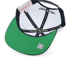 Brooklyn Nets Hot Fire White Snapback - Mitchell & Ness