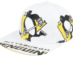 Brooklyn Nets In Your Face Deadstock White Snapback - Mitchell & Ness