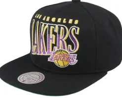 Brooklyn Nets Line Work Black Snapback - Mitchell & Ness