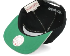 Brooklyn Nets Logo Bill Black/Grey Snapback - Mitchell & Ness