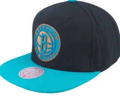 Brooklyn Nets Make Cents Black/Teal Snapback - Mitchell & Ness