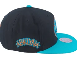 Brooklyn Nets Make Cents Black/Teal Snapback - Mitchell & Ness