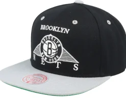 Brooklyn Nets Monument Black/Grey Snapback - Mitchell & Ness