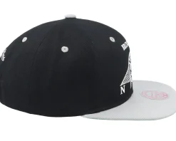 Brooklyn Nets Monument Black/Grey Snapback - Mitchell & Ness