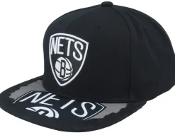 Brooklyn Nets Munch Time Black Snapback - Mitchell & Ness