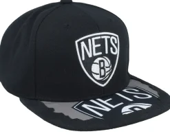 Brooklyn Nets Munch Time Black Snapback - Mitchell & Ness