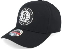 Brooklyn Nets NBA Logo Black Adjustable - Mitchell & Ness