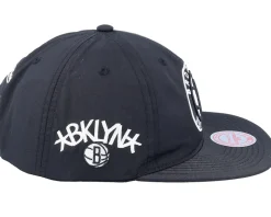 Brooklyn Nets Nylon Szn Deadstock Black Snapback - Mitchell & Ness