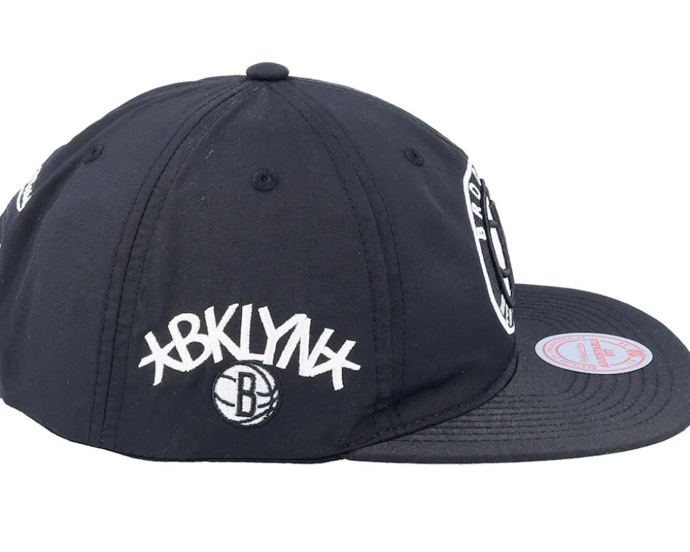 Brooklyn Nets Nylon Szn Deadstock Black Snapback - Mitchell & Ness