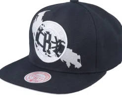 Brooklyn Nets Paint By Number Black Snapback - Mitchell & Ness