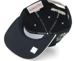 Brooklyn Nets Pin Drop Black/Stone Snapback - Mitchell & Ness