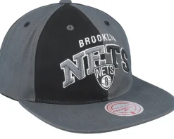 Brooklyn Nets Pinwheel Of Fortune Grey/Black Snapback - Mitchell & Ness