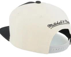 Brooklyn Nets Pop Panel Off White/Black Snapback - Mitchell & Ness