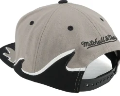 Brooklyn Nets Rising Tide Grey Snapback - Mitchell & Ness