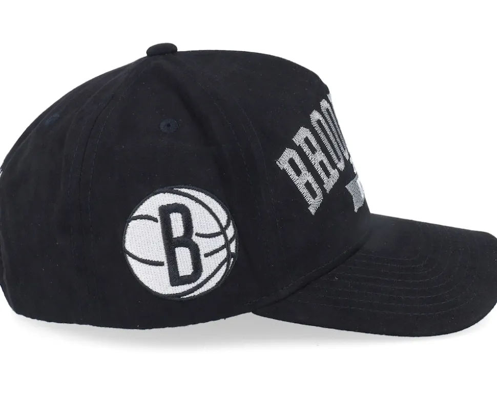 Brooklyn Nets Shady Suede Pro Black A-frame Adjustable - Mitchell & Ness