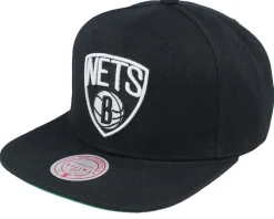 Brooklyn Nets Side Jam Black Snapback - Mitchell & Ness