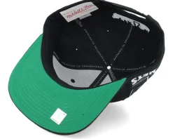 Brooklyn Nets Side Jam Black Snapback - Mitchell & Ness