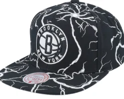 Brooklyn Nets Storm Season Black Snapback - Mitchell & Ness