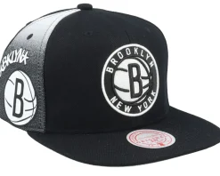 Brooklyn Nets Tapestry Black/White Snapback - Mitchell & Ness