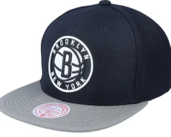 Brooklyn Nets Team 2 Tone 2.0 Black/Grey Snapback - Mitchell & Ness