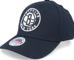 Brooklyn Nets Team Ground 2.0 Stretch Black Adjustable - Mitchell & Ness