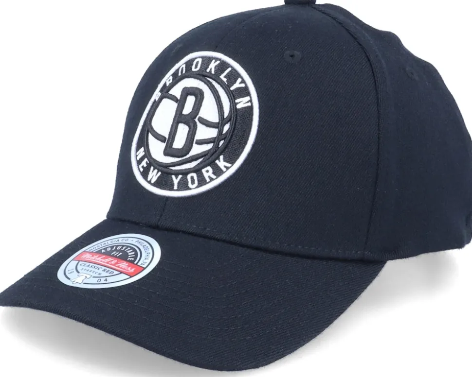 Brooklyn Nets Team Ground 2.0 Stretch Black Adjustable - Mitchell & Ness