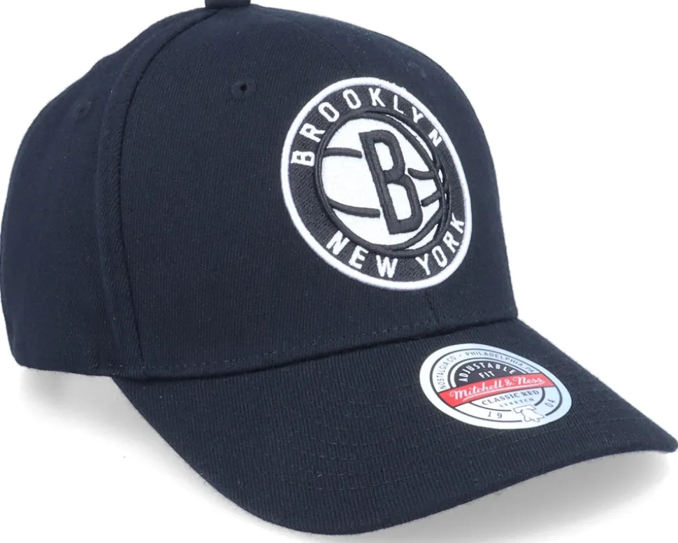 Brooklyn Nets Team Ground 2.0 Stretch Black Adjustable - Mitchell & Ness