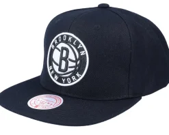 Brooklyn Nets Team Ground 2.0 Black Snapback - Mitchell & Ness