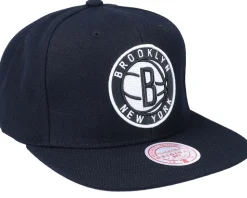 Brooklyn Nets Team Ground 2.0 Black Snapback - Mitchell & Ness