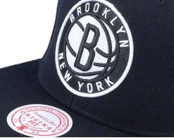 Brooklyn Nets Team Ground 2.0 Black Snapback - Mitchell & Ness