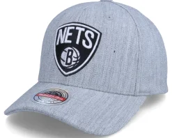 Brooklyn Nets Team Heather Grey Heather Grey Adjustable - Mitchell & Ness