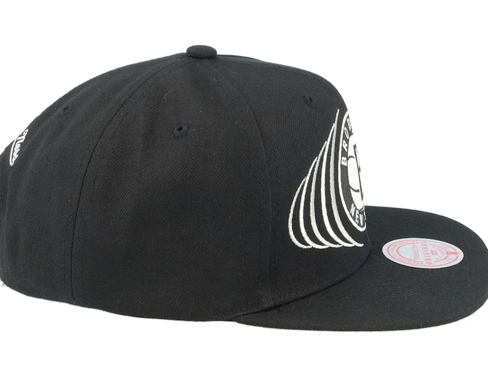 Brooklyn Nets Team Vibes Black Snapback - Mitchell & Ness