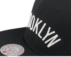 Brooklyn Nets Triple Play Black Snapback - Mitchell & Ness