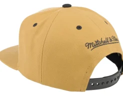 Brooklyn Nets Wheat Tc Tan Snapback - Mitchell & Ness