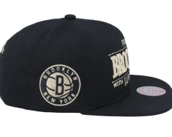 Brooklyn Nets With Love Black Snapback - Mitchell & Ness