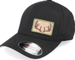 Brown Antlers Patch Side Black Flexfit - Hunter