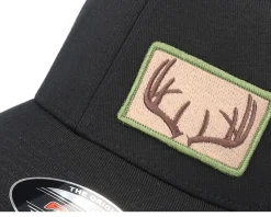 Brown Antlers Patch Side Black Flexfit - Hunter