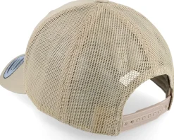 Brown Fish Hook Logo Khaki Trucker - Skillfish