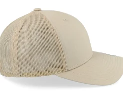 Brown Fish Hook Logo Khaki Trucker - Skillfish