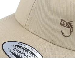 Brown Fish Hook Logo Khaki Trucker - Skillfish