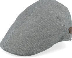 Bruce 41 Linen/Cotton Green Flat Cap - MJM Hats
