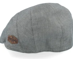Bruce 41 Linen/Cotton Green Flat Cap - MJM Hats