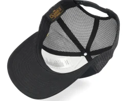 Bubblegum Smile Patch Black A-framed Trucker - Lucid Smile