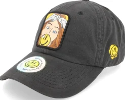 Bubblegum Smile Patch Black Dad Cap - Lucid Smile
