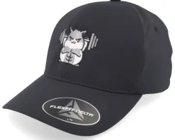 Buff Hamster Working Out Delta Black Flexfit - Berzerk