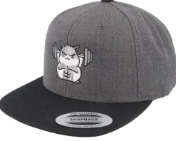 Buff Hamster Working Out Charcoal/Black Snapback - Berzerk