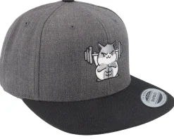 Buff Hamster Working Out Charcoal/Black Snapback - Berzerk