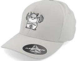 Buff Hamster Working Out Delta Silver Flexfit - Berzerk